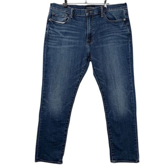 Lucky Brand 410 Athletic Slim Medium Whisker Wash Stretch Men's Size 36 x 30 - Picture 2 of 16